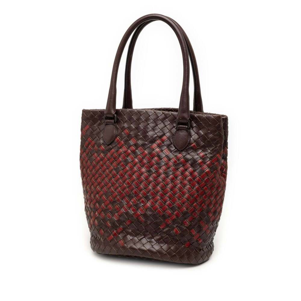 BOTTEGA VENETA Brown Leather Intrecciato Tote Bag - Picture 2 of 6